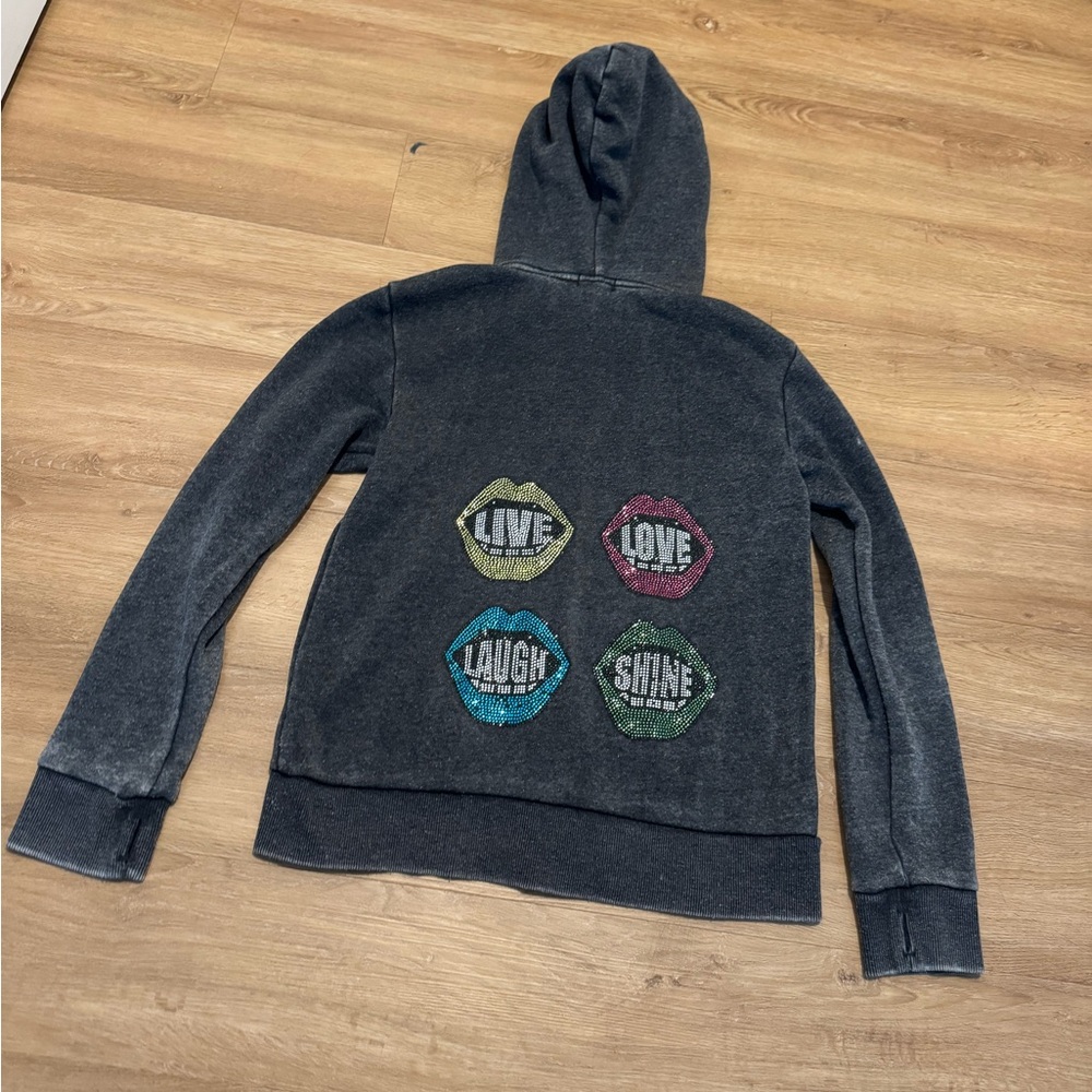 Butter Super Soft Hoodie with Sequin Lips
